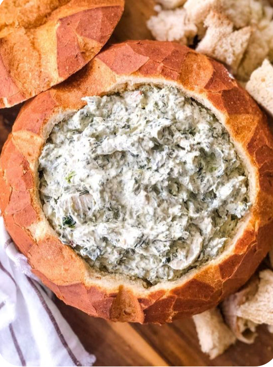 Spinach Dip & Bread Bowl