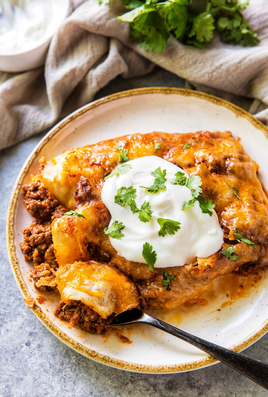 Shredded Beef Enchiladas