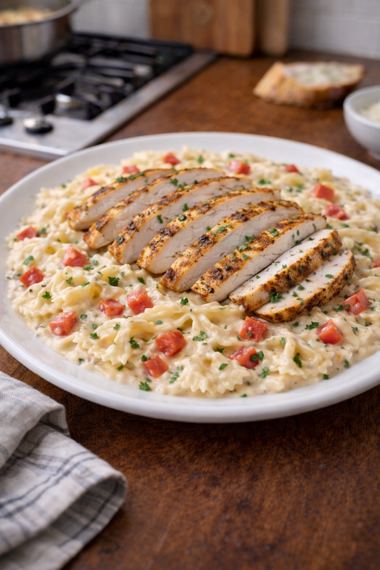 Creamy Alfredo Pasta w/Grilled Chicken