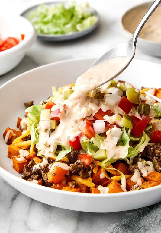 Sweet Potato Burger Bowl