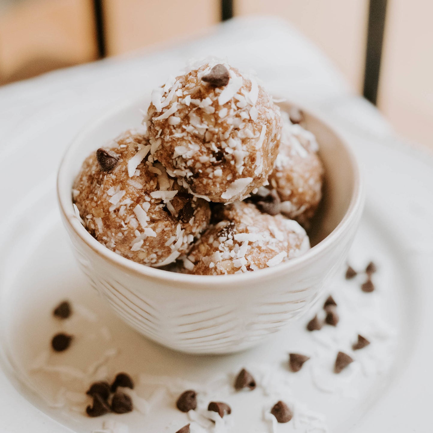 Chocolate Coconut Crunch Protein Bites