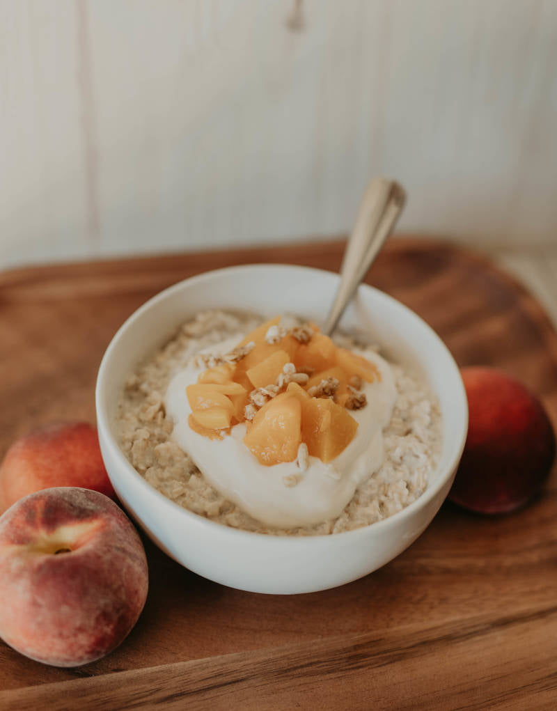 Peaches and Cream Overnight Oats